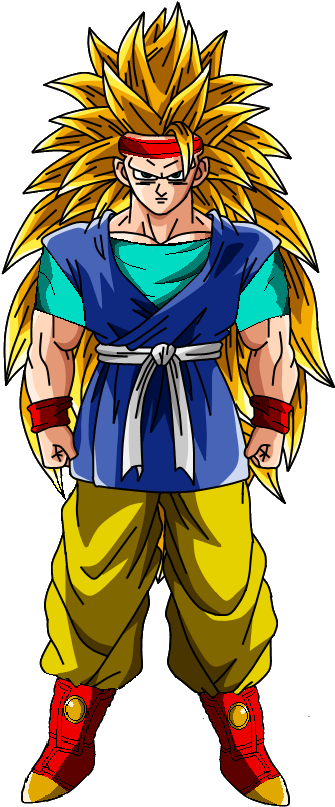 Adult Free - Dragon Ball Goku Jr Ssj3 (416x840), Png Download