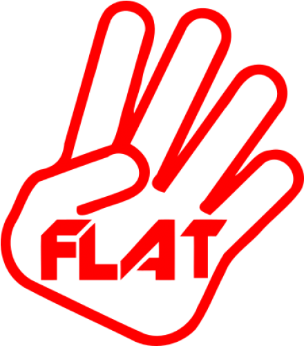 Flat 4 Sticker (500x500), Png Download