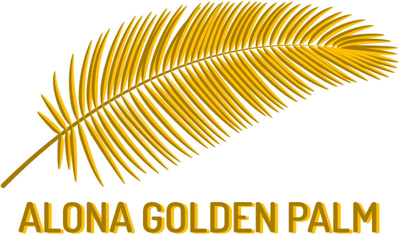 Sunset Clipart Beach Resort - Golden Palm Leaf Png (861x500), Png Download