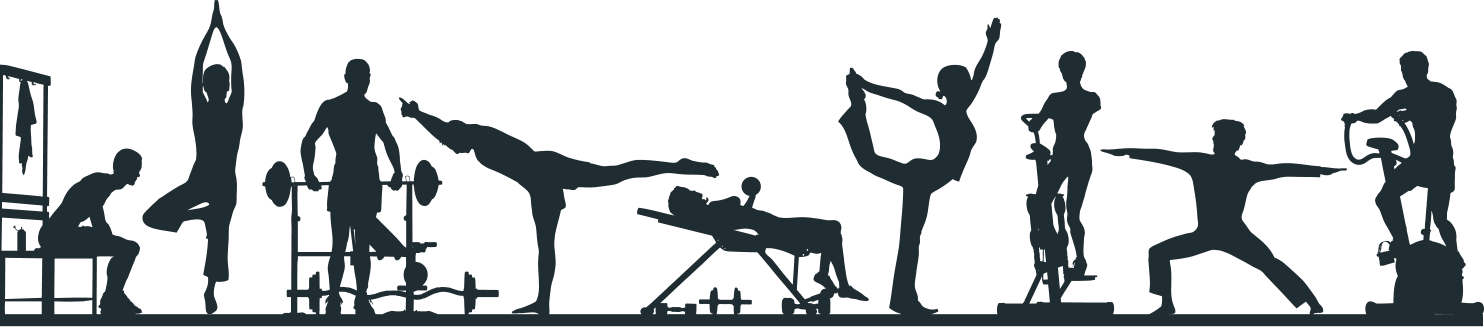 Personal Trainer Silhouette (1484x328), Png Download