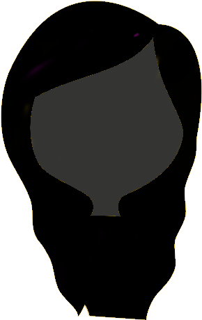 Black Hair (394x490), Png Download