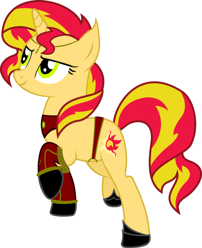 Sunset Blood Elf Shimmer Warcraft By Ironm - Mlp Sunset Shimmer Eg (807x990), Png Download
