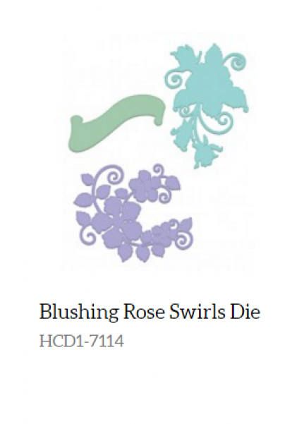 Blushing Rose Stamp And Die Set - Heartfelt Creations - Cut & Emboss Die - Rose Swirls (1170x600), Png Download