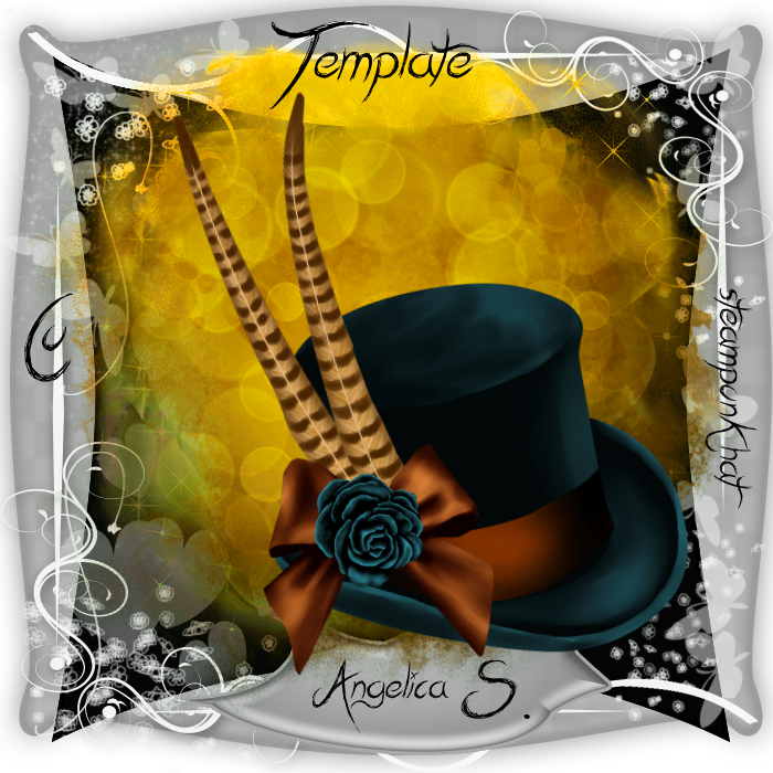 Steampunk Hat Cu Template Full Size - Design (700x700), Png Download