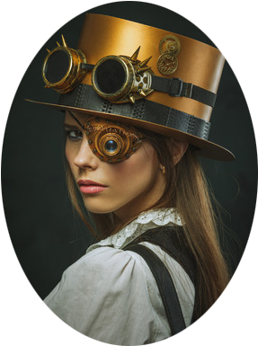 Steampunk (300x450), Png Download