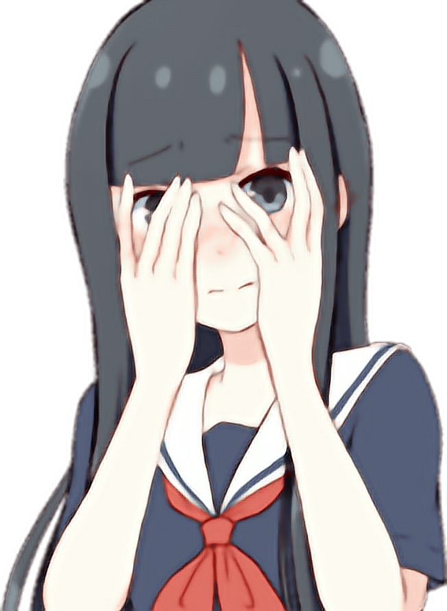 Blush Girl Cute Kawaii Animegirl Anime Girl Embarrassed - Cute Anime Girl Blush (652x892), Png Download