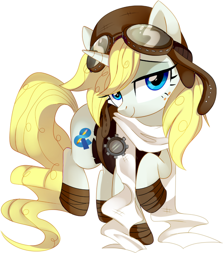 Pepooni, Aviator Goggles, Aviator Hat, Goggles, Hat, - Pony (968x1024), Png Download