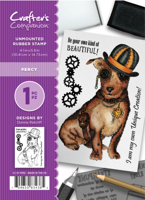 Picture 2 Of - Crafter's Companion A6 Rubber Stamp - Percy (464x640), Png Download