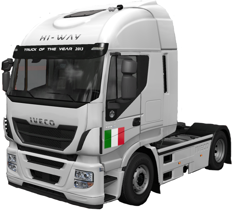 Italian Flag Decal Front - Trailer Truck (852x798), Png Download