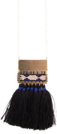 Boho Tassel Necklace Black - Tassel Necklace - Black (450x450), Png Download