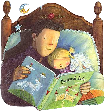 Entonces Yo Me Sentaba Atenta, Él Le Daba Al Play Y - Contar Un Cuento Dibujo (355x395), Png Download