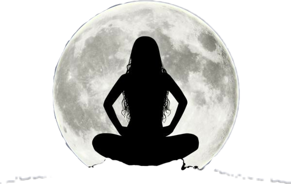 Moon Sticker - Girl Sitting Alone In Moonlight (599x379), Png Download