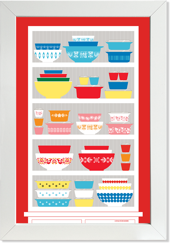 The Collector- Vintage Pyrex Poster (800x800), Png Download