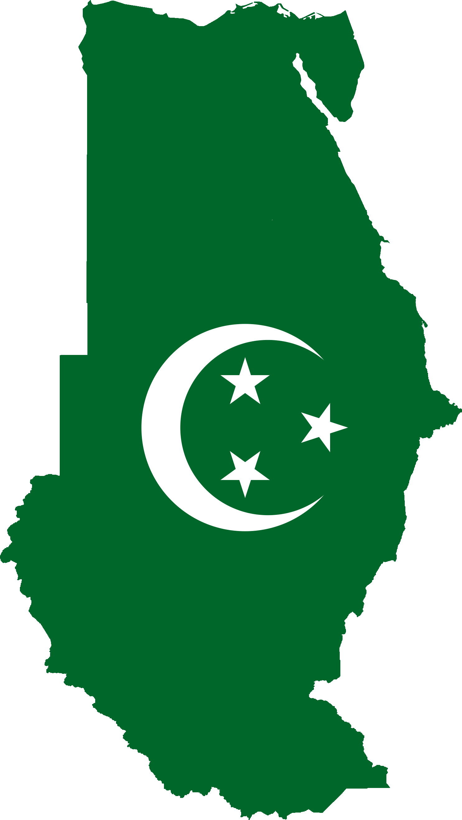Flag Map Of Anglo Egyptian Sudan 1899 - North And South Sudan Map (1485x2636), Png Download
