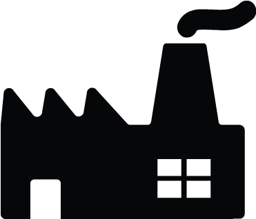 Manufacture, Industrial, Manufacturing Factory, Industry, - Silhouette (800x800), Png Download