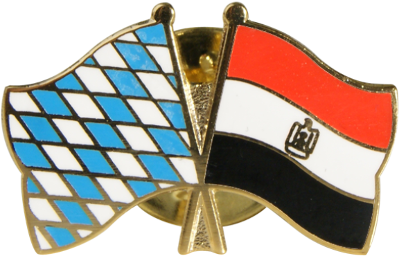 Egypt Friendship Flag Pin, Badge - Bayern + Angola - Freundschaftspin (1500x997), Png Download