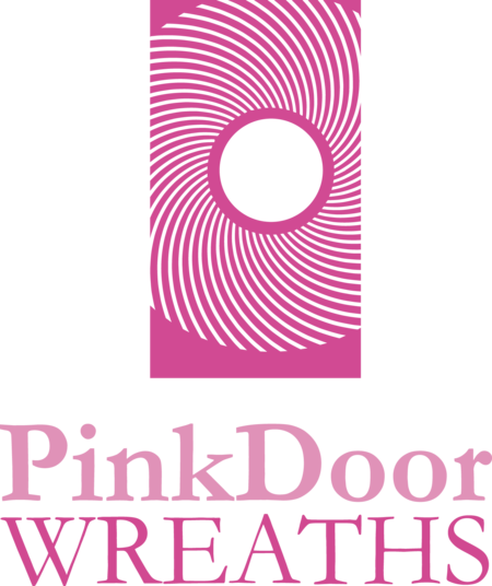Pink Door Wreaths - Circle (450x536), Png Download