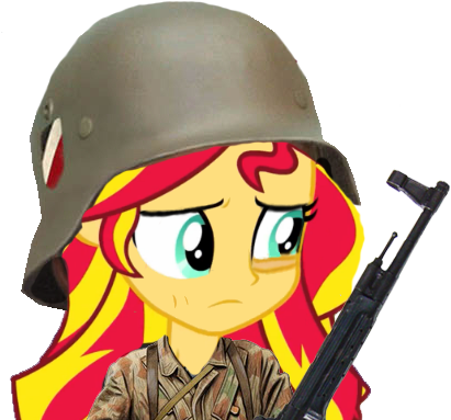 Assault Rifle, Clothes, Equestria Girls, Gun, Helmet, - Knochensack (449x391), Png Download