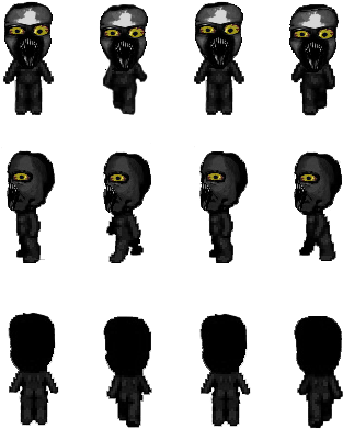 Kuro Oni - Ao Oni Kuro Oni (350x525), Png Download