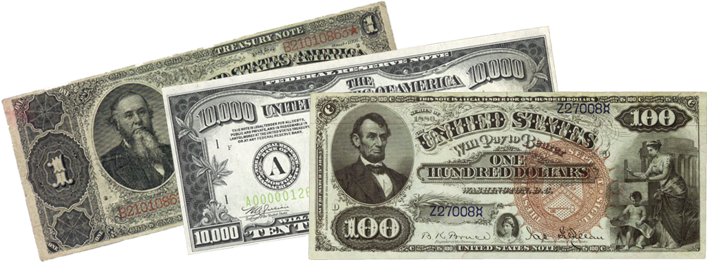 Slider-bills - 10 000 Dollar Bill (1081x401), Png Download