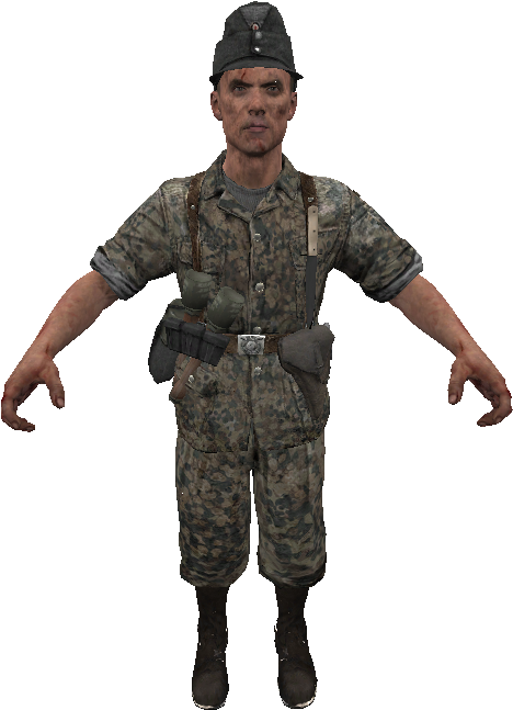 German Waffen-ss Model Waw - Call Of Duty 5 World At War German (353x479), Png Download