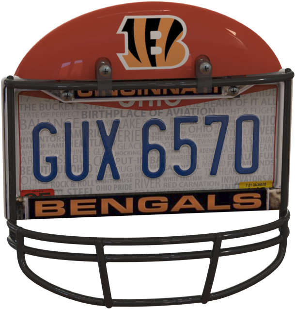 Cincinnati Bengals Helmet Frame - Cincinnati Bengals Putting Green Runner 18 Inch X 72 (625x660), Png Download