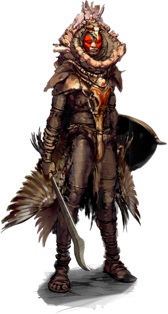 Image - Tribal Warrior 5e (536x1000), Png Download