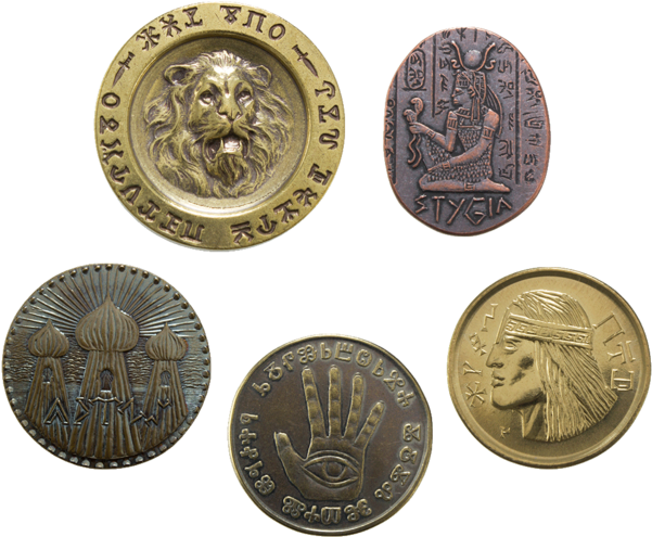 Conan Set - Aquilonian Set Of Eight Gaming Coins (600x600), Png Download