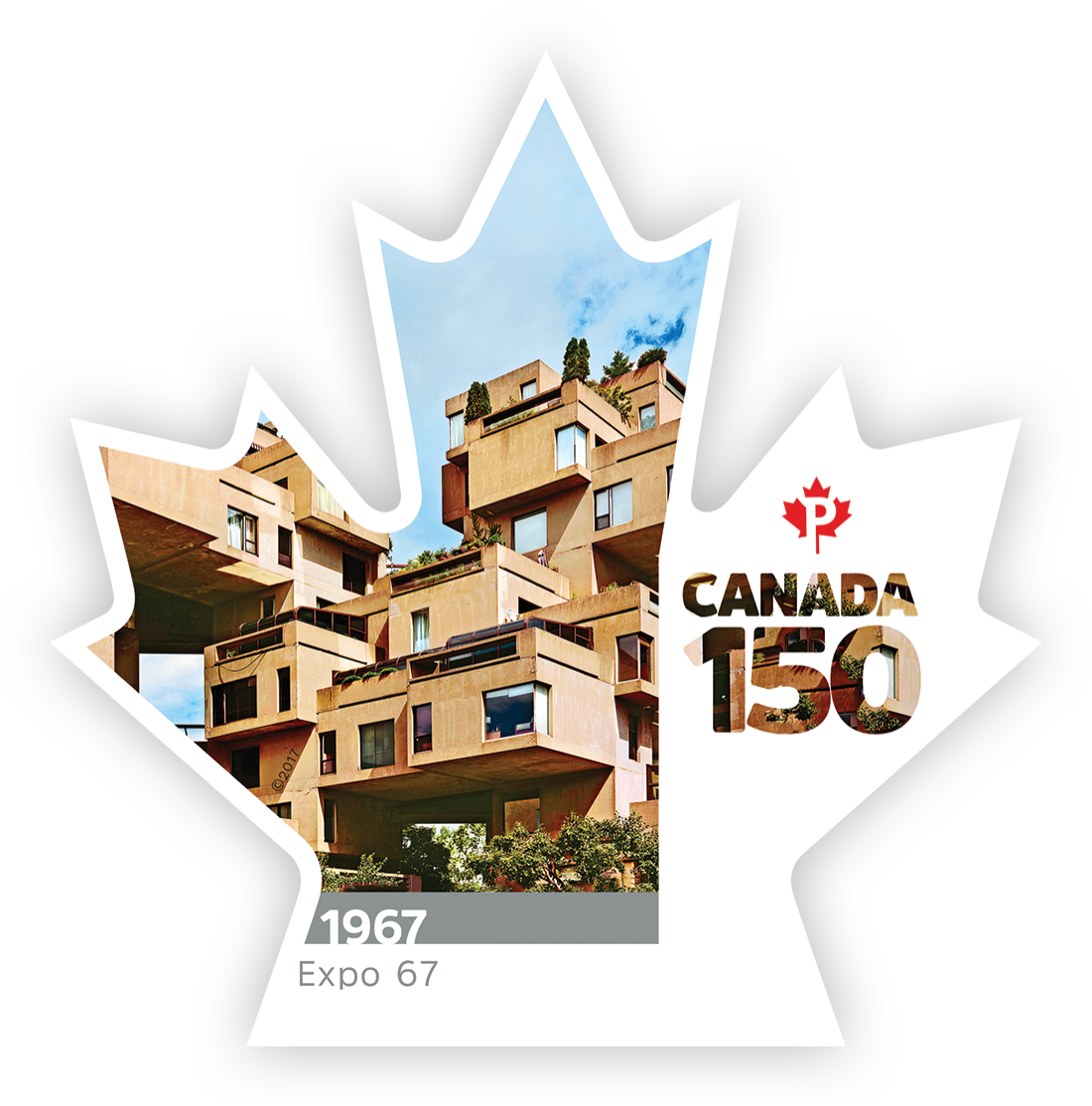 Stamp Expo - Habitat 67 (1100x1114), Png Download