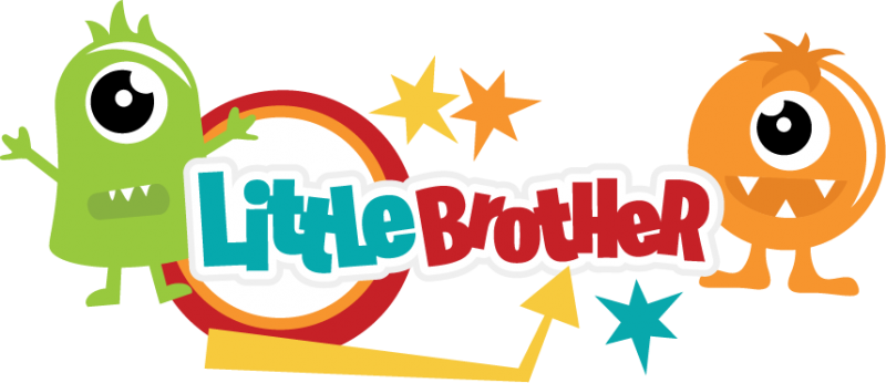 Little Brother Svg Scrapbook Title Brother Svg File - Scalable Vector Graphics (800x346), Png Download