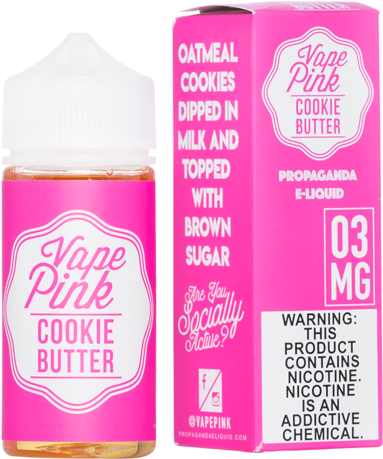 Vape Pink Cookie Butter - Electronic Cigarette (1000x1000), Png Download