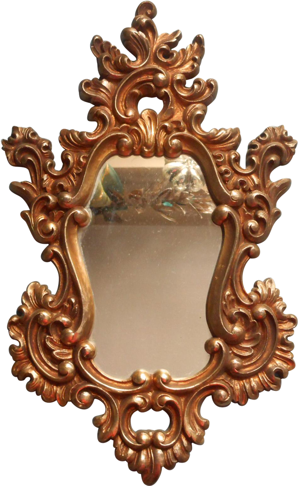 Vintage Syroco Gold Rococco Ornate Mirror 1966 Hollywood - Hollywood Regency (1000x1000), Png Download