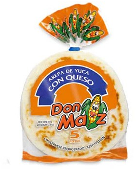 Don Maiz Cheese Filled Cassava Arepas - Arepas De Yuca Colombiana (388x389), Png Download