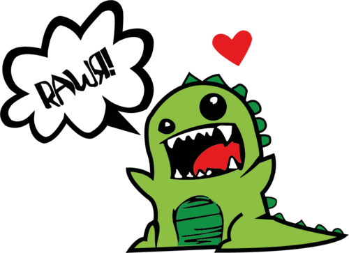Love, Rawr, And Dinosaur Image - Rawr Significa Te Amo En Dinosaurio (500x363), Png Download