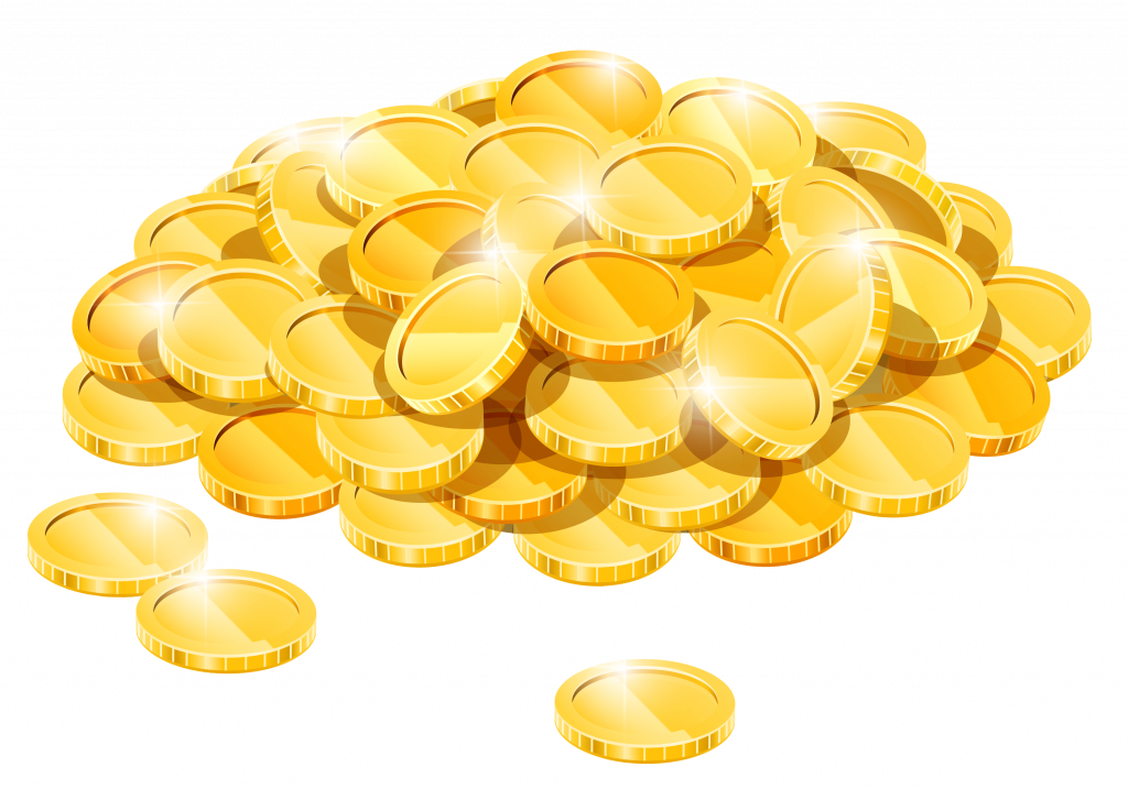 Top Gold Coins Gallery Pictures - Gold Coins Pile Png (1024x717), Png Download