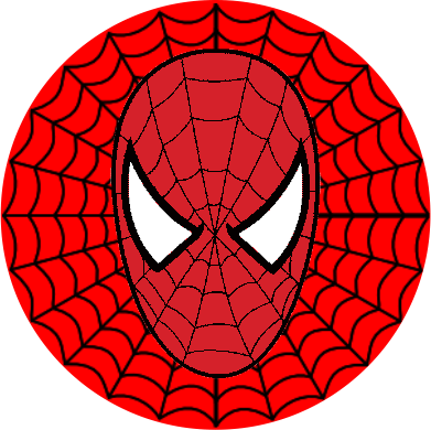 Adesivo Vingadores Homem Aranha 3 Cm Redondo - Spiderman Web Coloring Pages (391x390), Png Download
