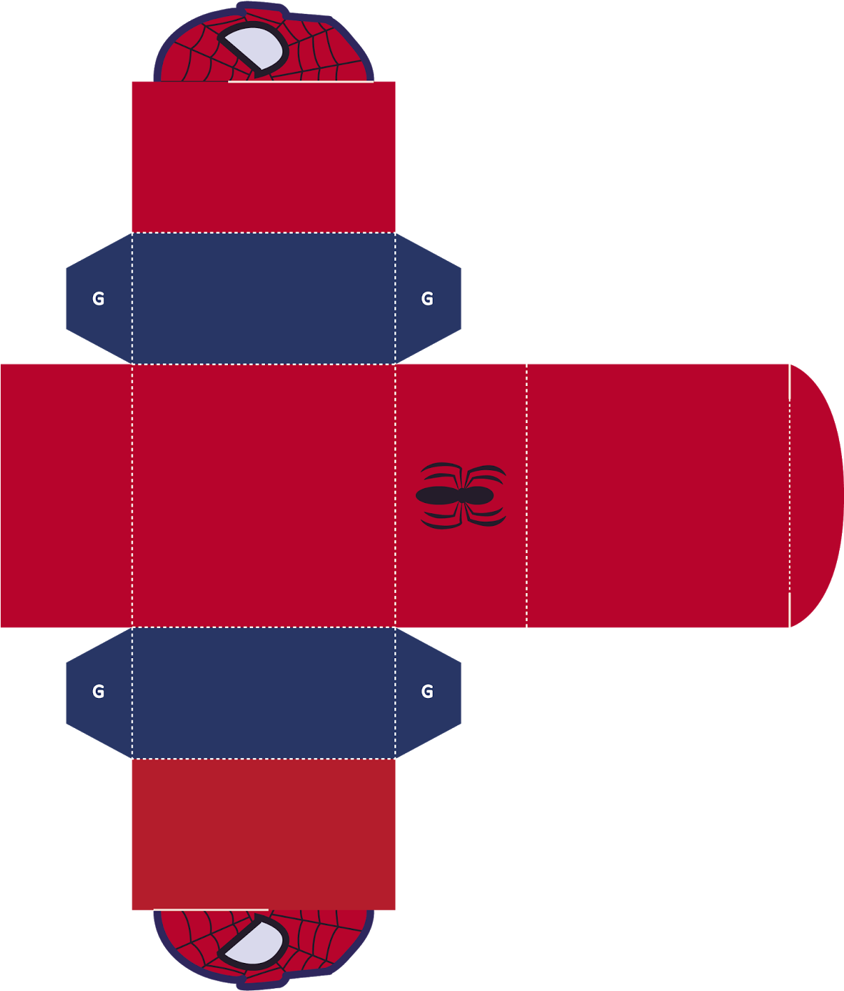 Passatempo Da Ana - Molde Caixa Super Herois (1206x1600), Png Download