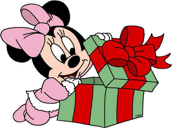 Mickey Mouse Christmas Clip Art Disney Clip Art Galore - Baby Minnie Mouse Christmas (551x412), Png Download
