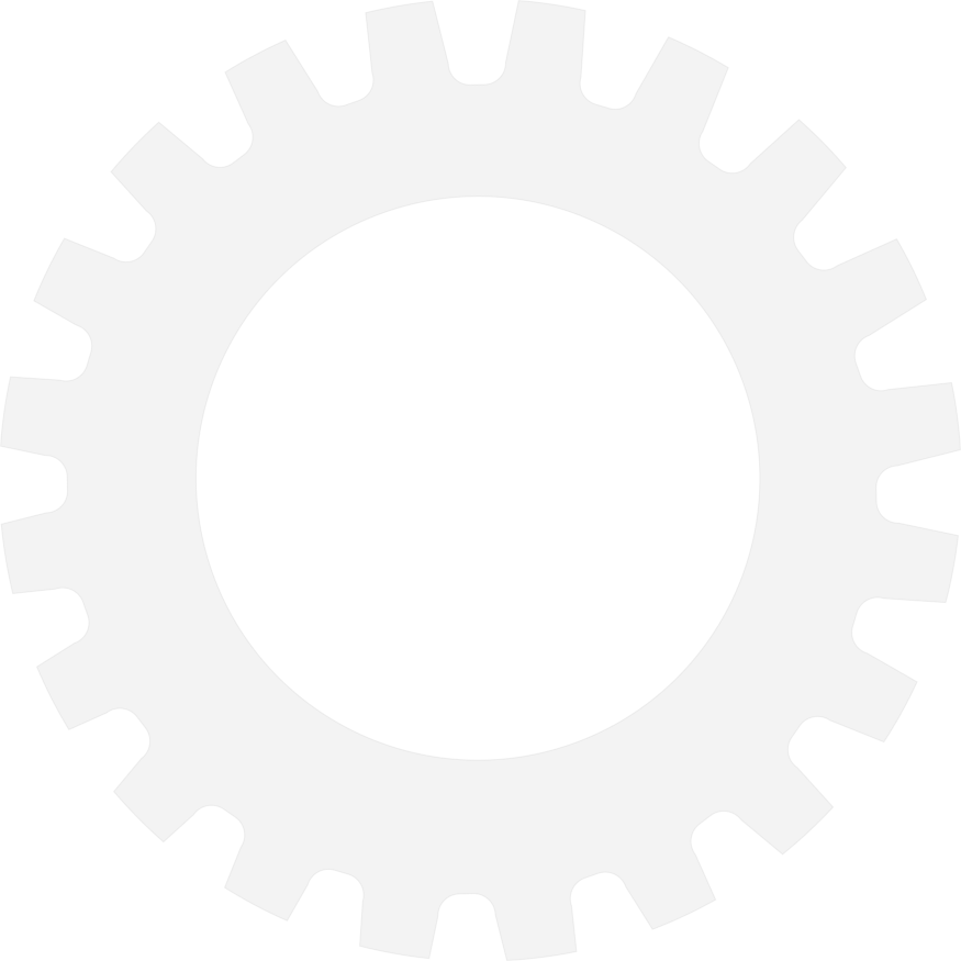 Full Customisation - Gear Logo Png White (875x875), Png Download
