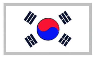 Korea Reflective Decal - South Korea Flag (374x374), Png Download
