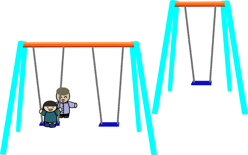 Swing Set Clipart - Single Swing Clipart (800x502), Png Download