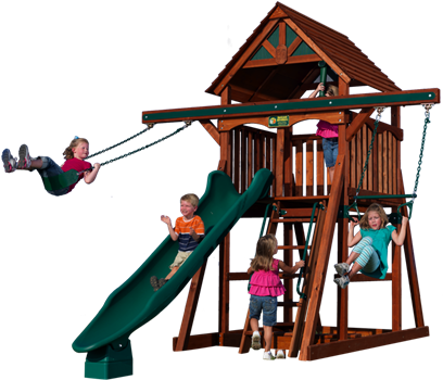 Adventure Treehouse 1 Play Set Shown With - Adventure Treehouse Space Saver (676x383), Png Download