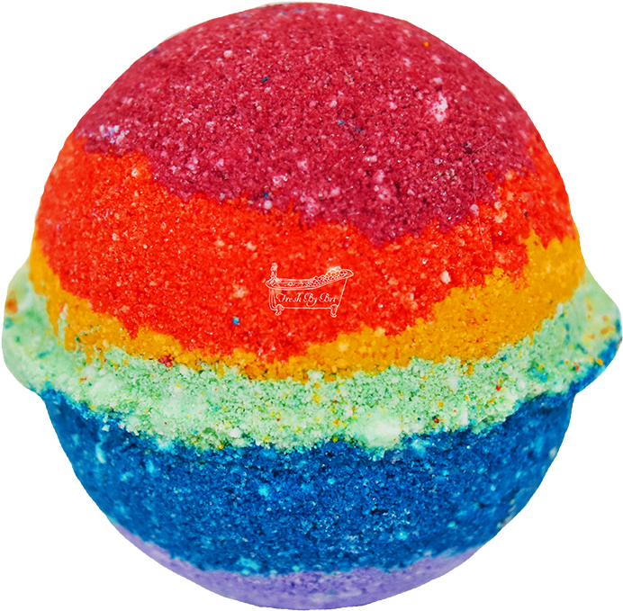 Rainbow Fantasy Bath Bomb - Macaroon (1091x1081), Png Download