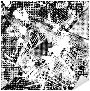 Scuffed Drop Sprays, Triangles, Dots, Black And White - Aerosol Paint (400x400), Png Download