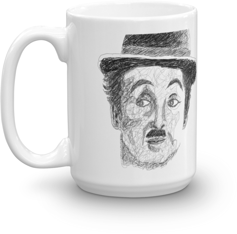Charlie Chaplin Mug - Mug (1000x1000), Png Download