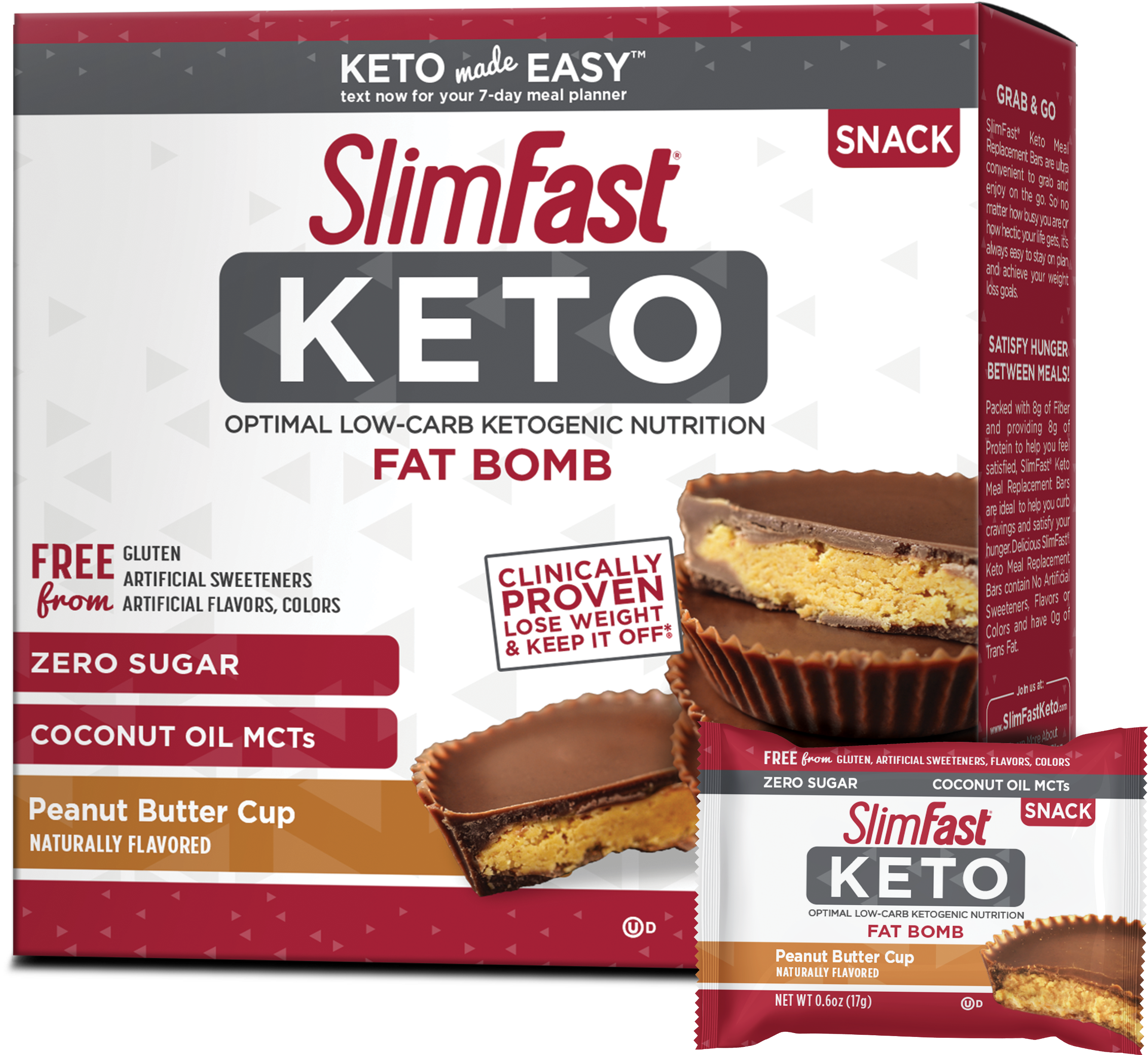 Peanut Butter Cup Fat Bomb - Slim Fast Keto Fat Bombs (2708x3659), Png Download