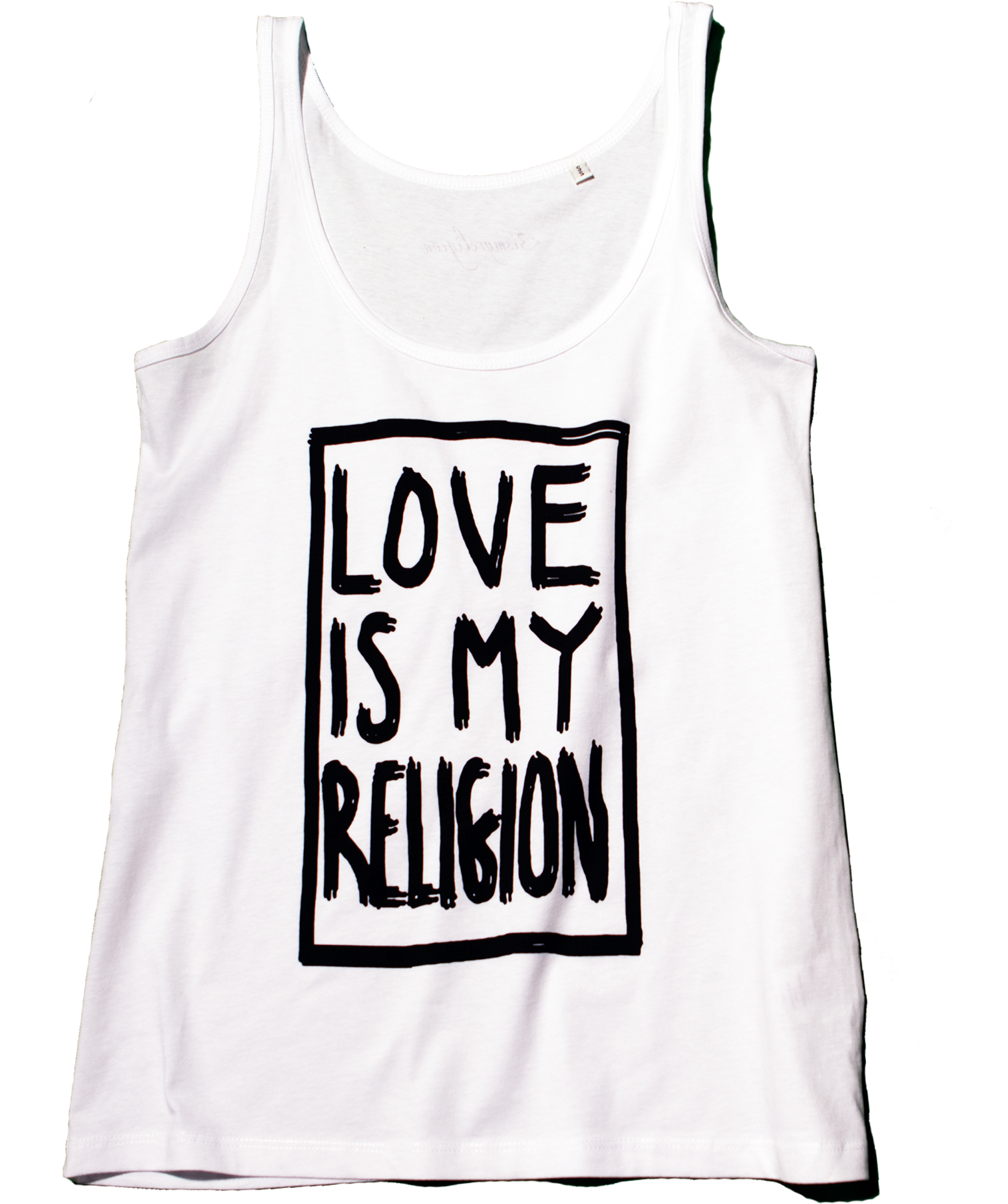 Girl's Black & White Statement - Statement Tank Top (2924x2909), Png Download