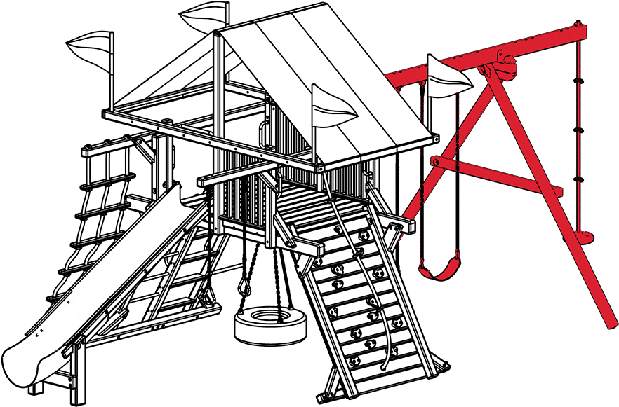 Add Swing Beam - Rainbow Carnival Castle Iii (892x692), Png Download