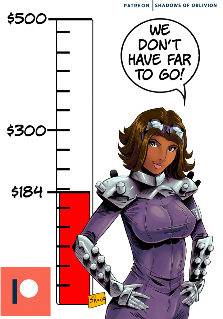 The Shadows Of Oblivion Patreon Campaign Is Just 316 - Cartoon (725x1024), Png Download