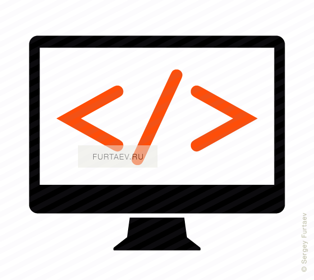 Vector Icon Of Desktop Computer With Code Symbols On - Website Development Vector Icon (620x553), Png Download